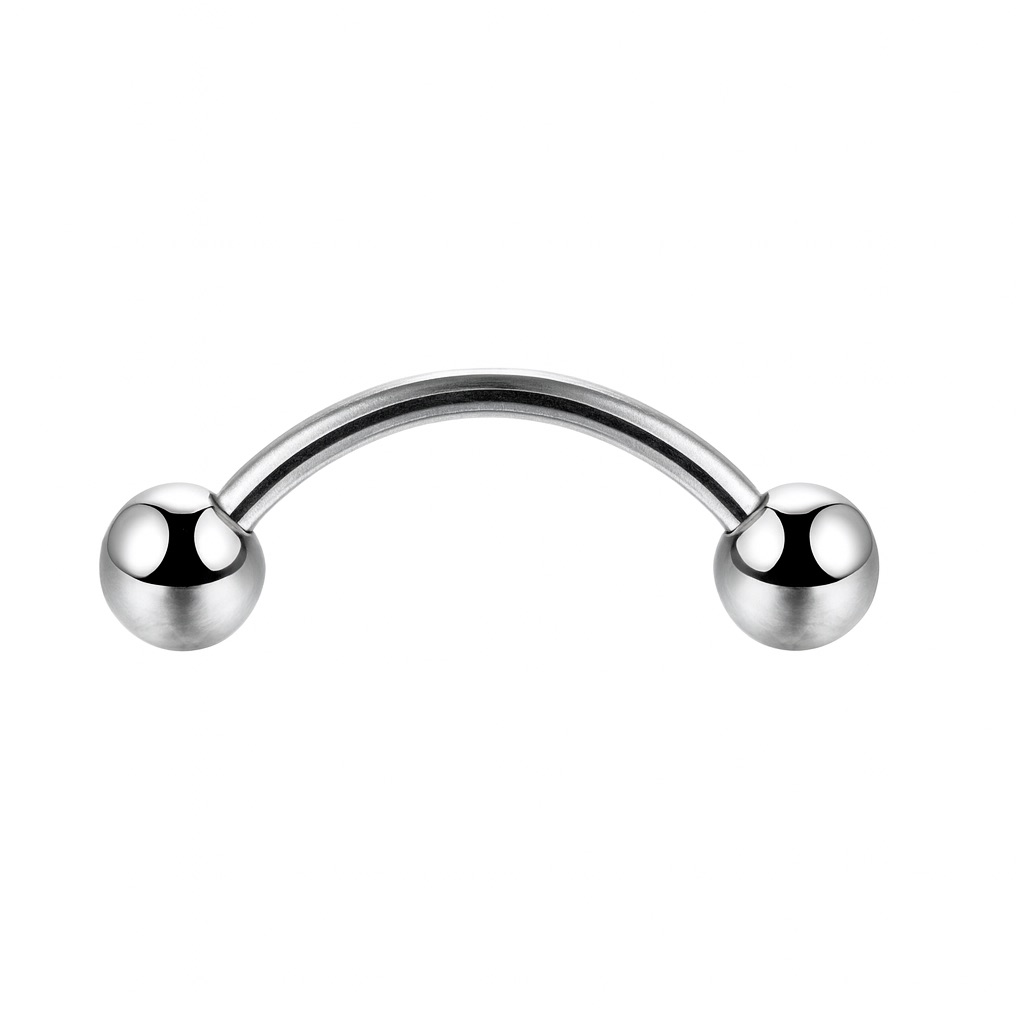 Curved Eyebrow Barbell  16g Surgical Steel Eyebrow Piercing  Hypoallergenic